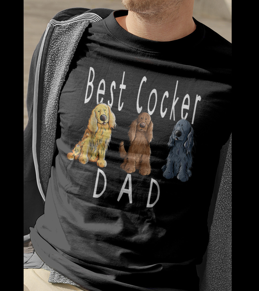 Best Cocker Spaniel Dad Dog Breed Men Kids76 T-Shirt