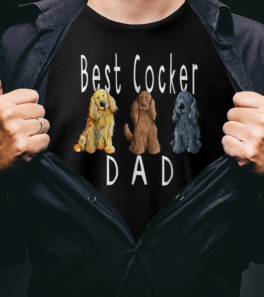 Best Cocker Spaniel Dad Dog Breed Men Kids76 T-Shirt
