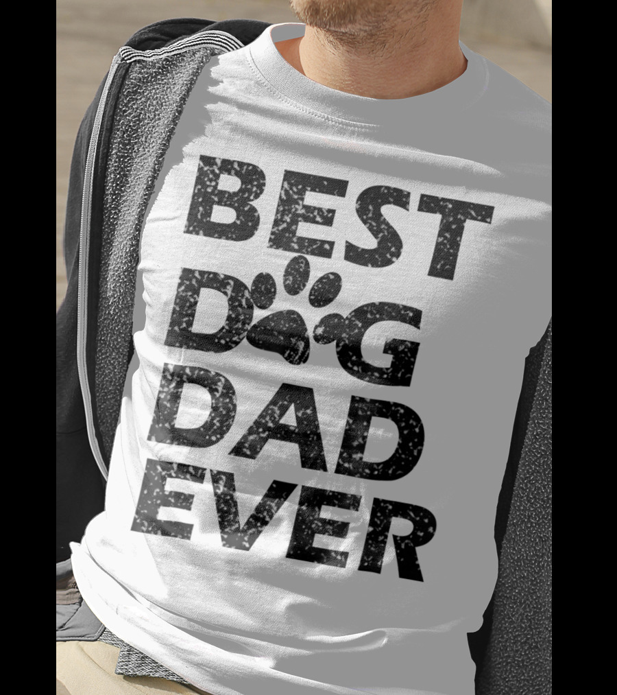 Best Dog Dad Ever Paw Print Men Women13 T-Shirt