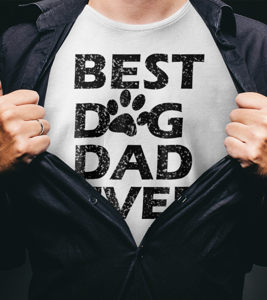 Best Dog Dad Ever Paw Print Men Women13 T-Shirt
