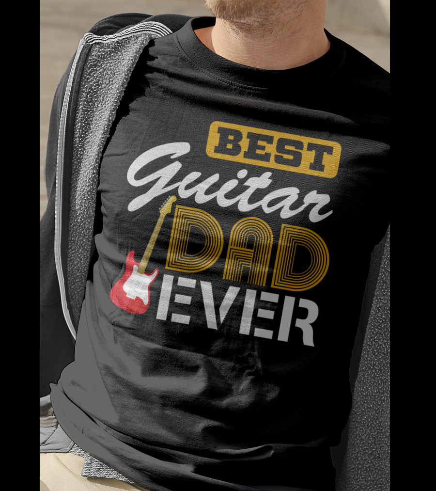Best Guitar Dad Ever Electric Guitarist Father's Day T-Shirt