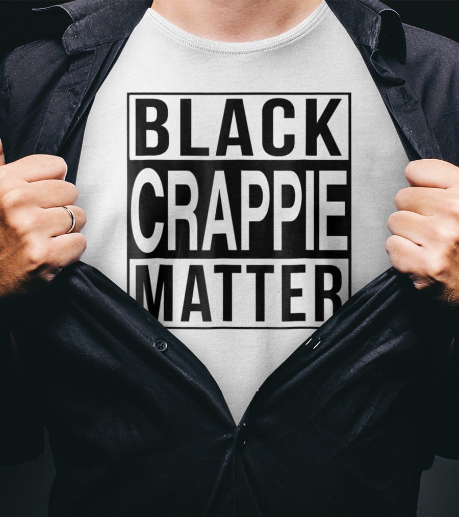 Black Crappie Matter Grandpa 15 T-Shirt