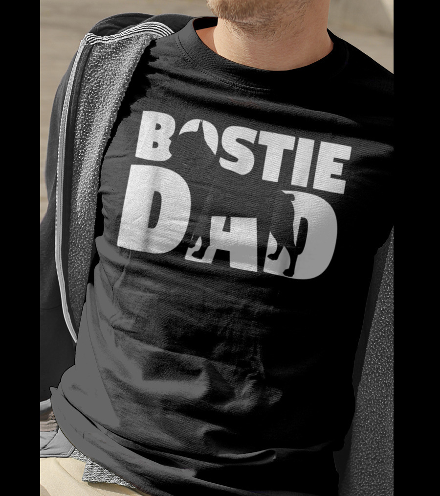 Bostie Dad Boston Terrier Father Dog Dad Tee45 T-Shirt