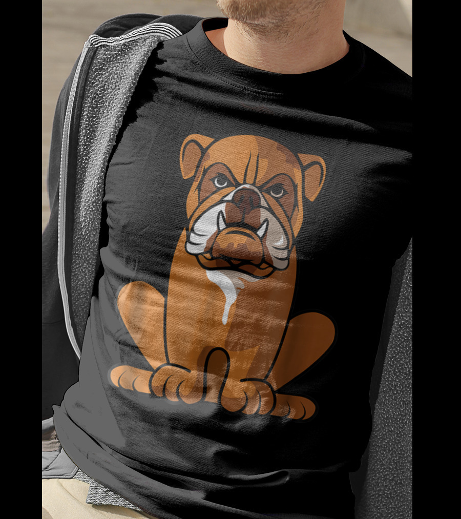 Bulldog Sitting And Waiting For The Holidays To Come T-Shirt