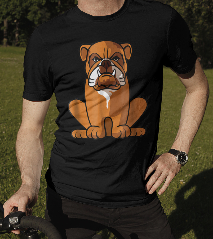 Bulldog Sitting And Waiting For The Holidays To Come T-Shirt