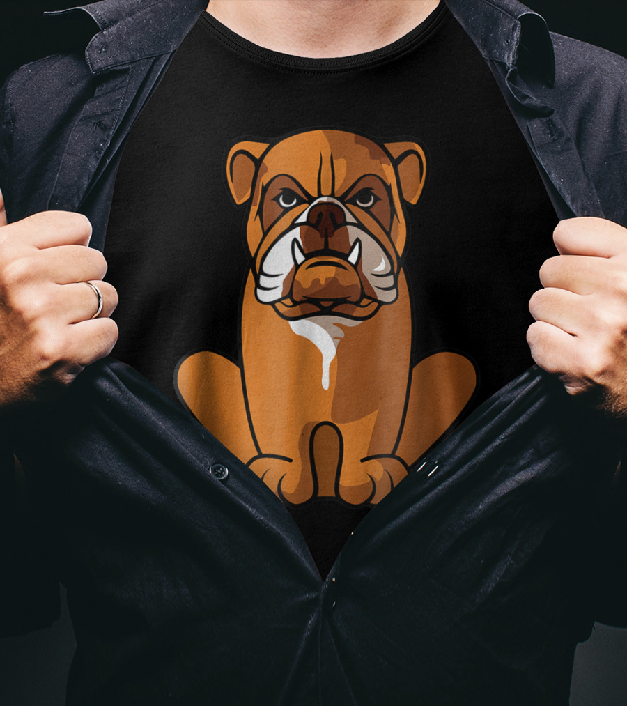 Bulldog Sitting And Waiting For The Holidays To Come T-Shirt