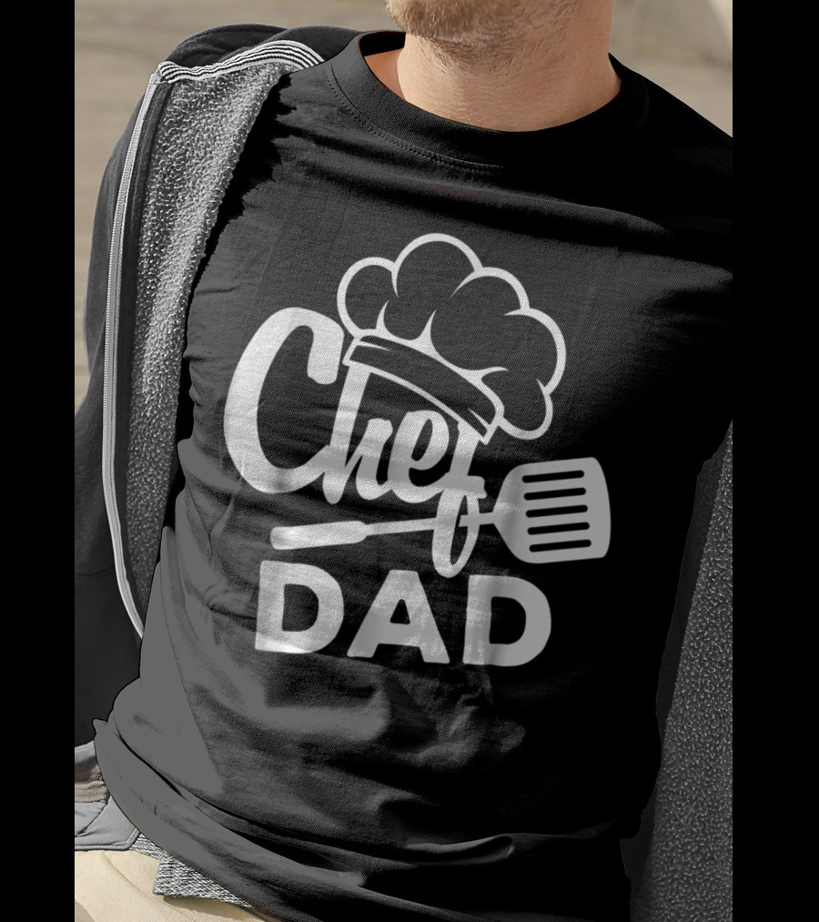 Chef Dad Cooking Hat And Spatula T-Shirt