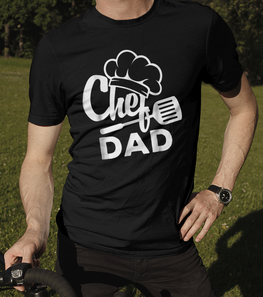 Chef Dad Cooking Hat And Spatula T-Shirt