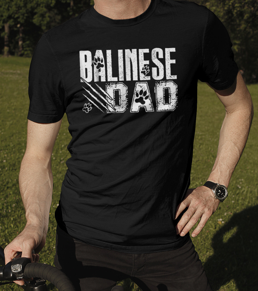 Balinese Dad Paw Prints Claw Marks S68 T-Shirt