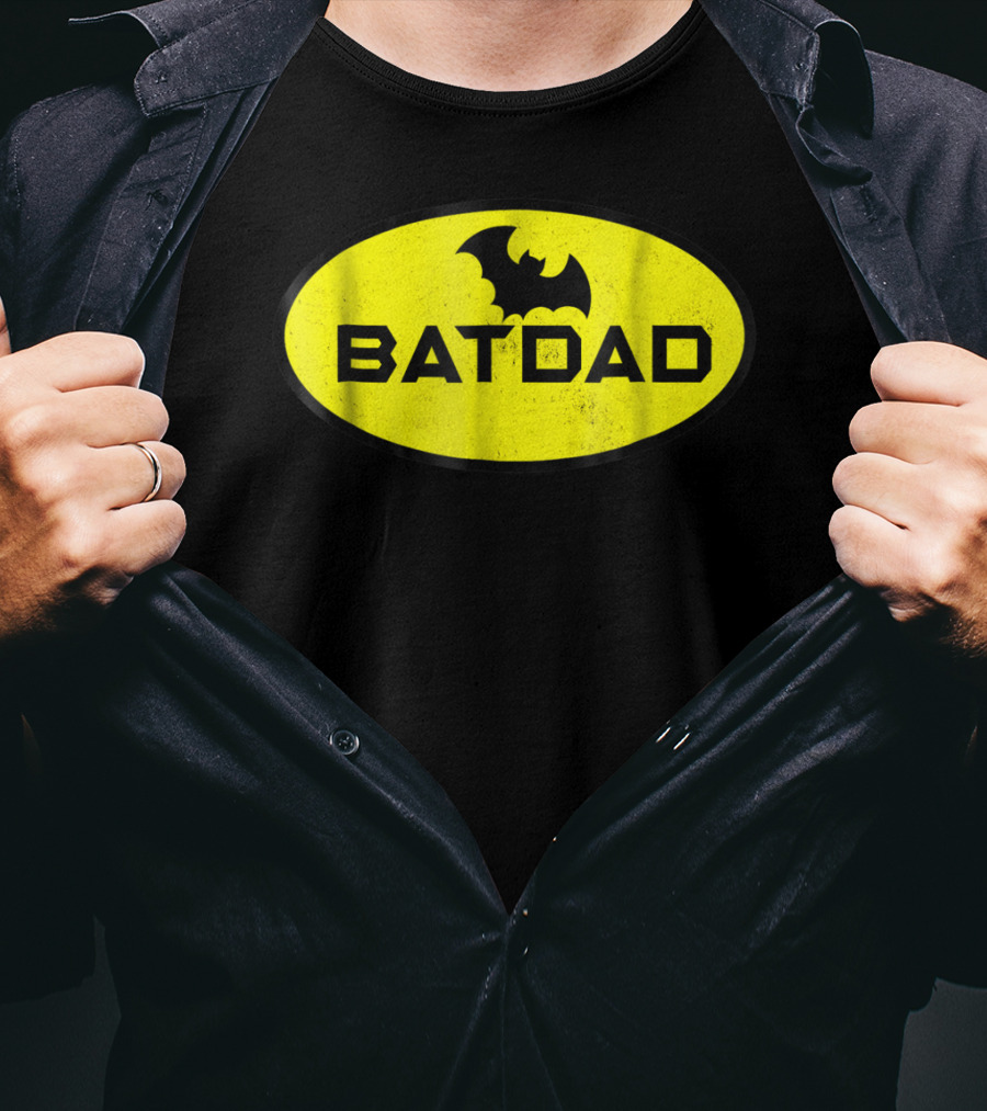 BATDAD Funny Dad Family Superhero T-Shirt