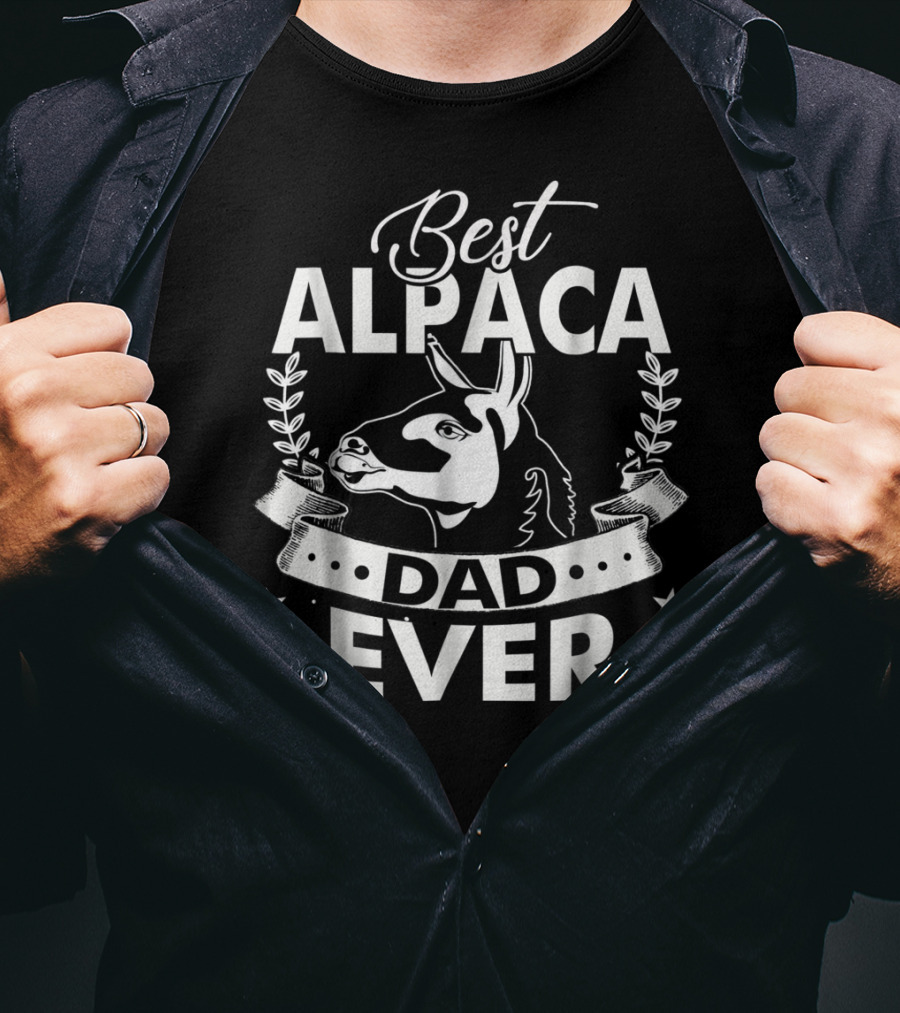 Best Alpaca Dad Ever Alpaca T-Shirt