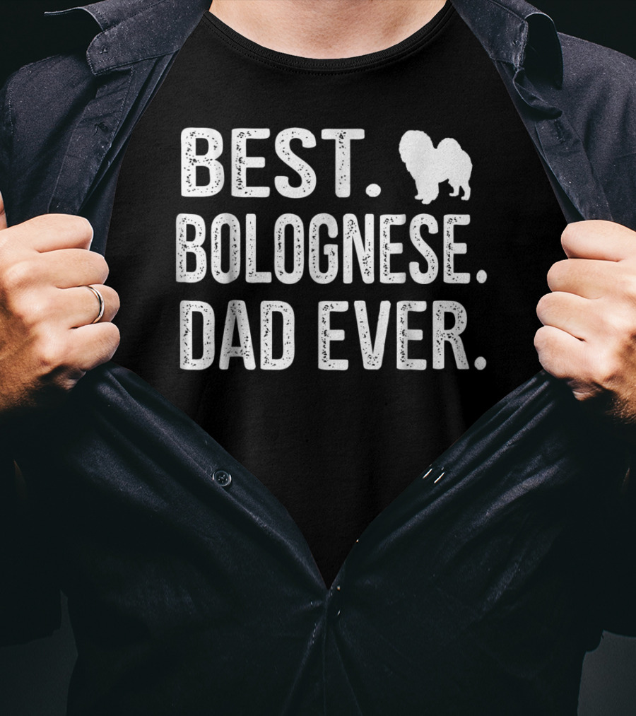 Best Bolognese Dad Ever Bichon Dog T-Shirt