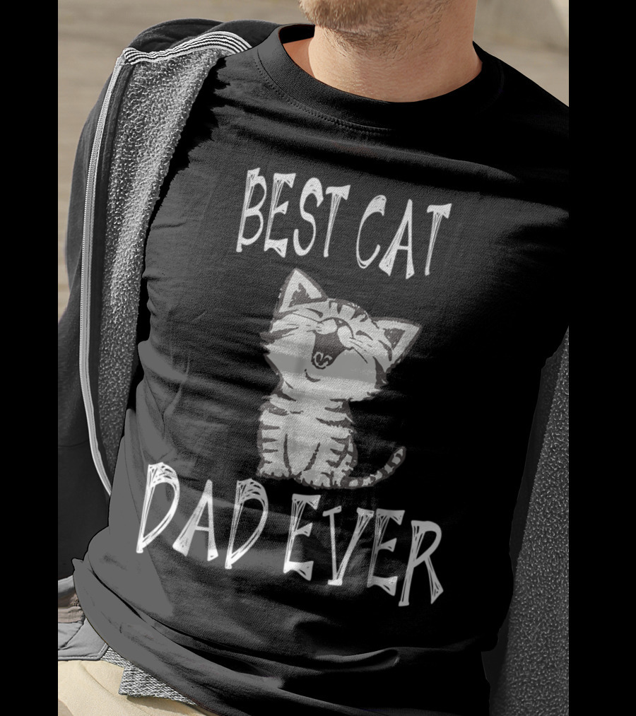 Best Cat Dad Ever Kitty T-Shirt
