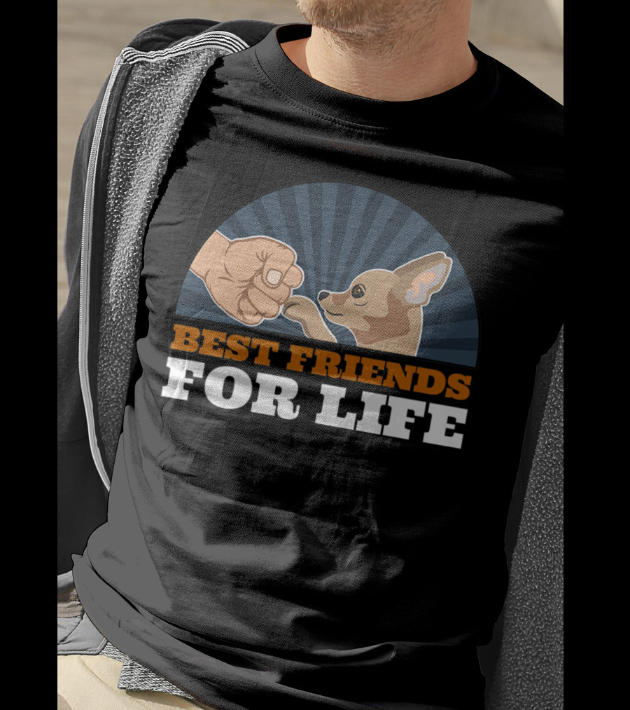 Best Friends For Life Chihuahua Dog Fist Bump T-Shirt