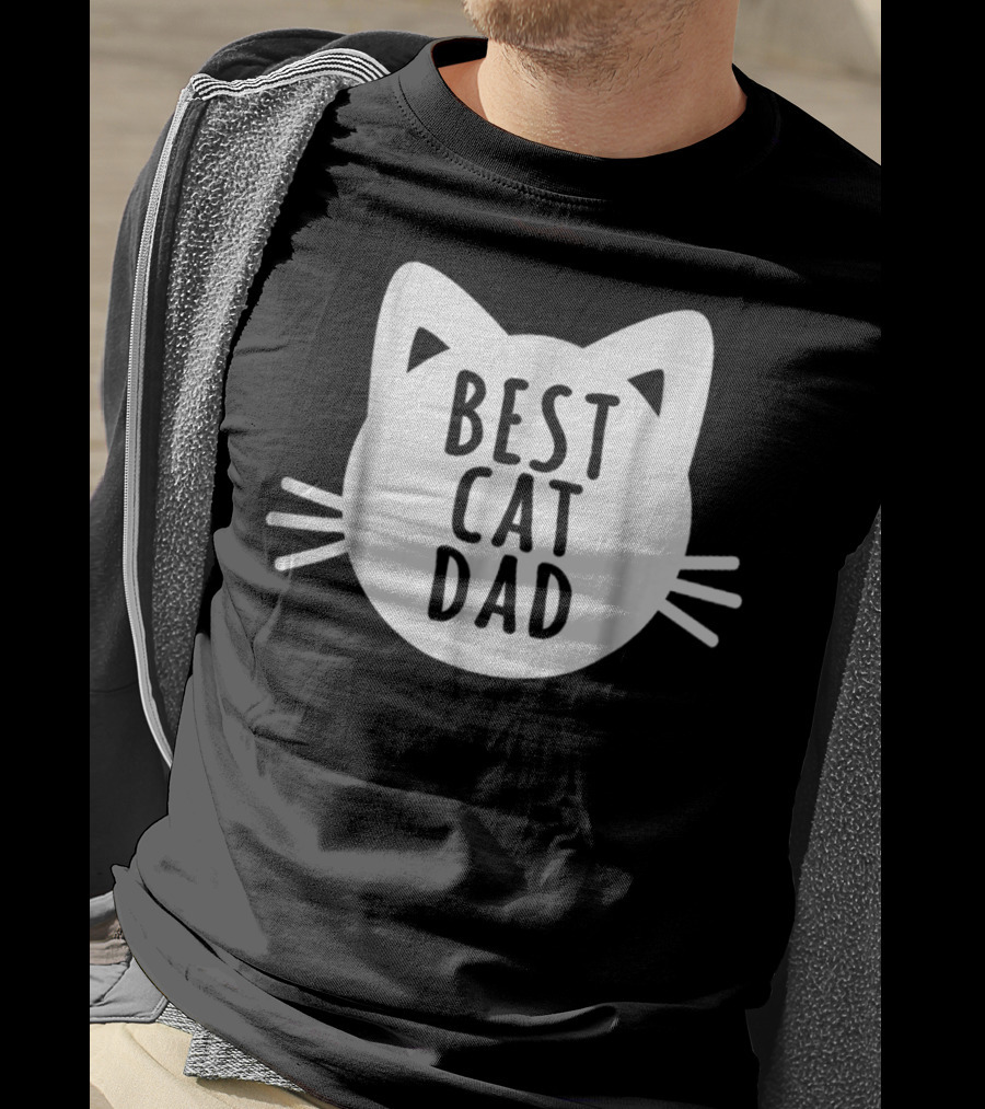 Best Cat Dad Cat Father Funny Dy38 T-Shirt