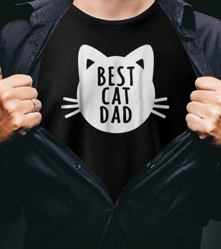 Best Cat Dad Cat Father Funny Dy38 T-Shirt