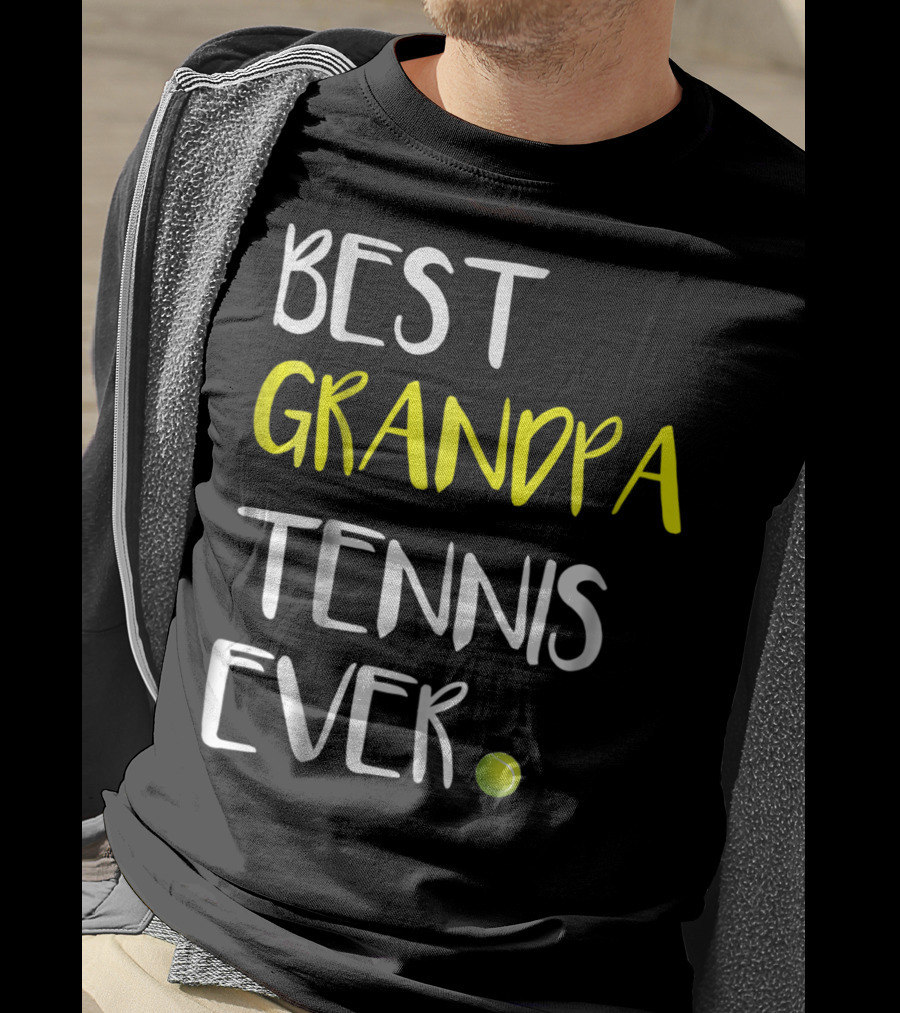 Best Grandpa Tennis Ever From Lover37 Ball T-Shirt