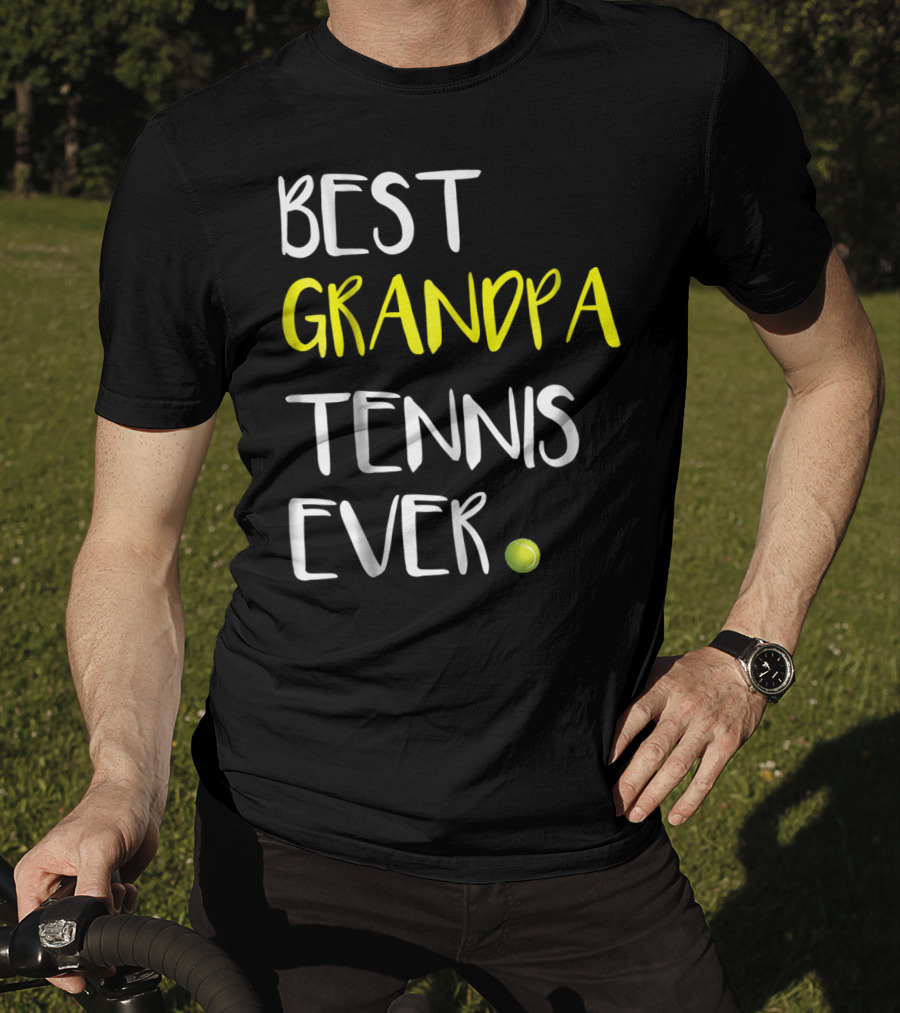 Best Grandpa Tennis Ever From Lover37 Ball T-Shirt