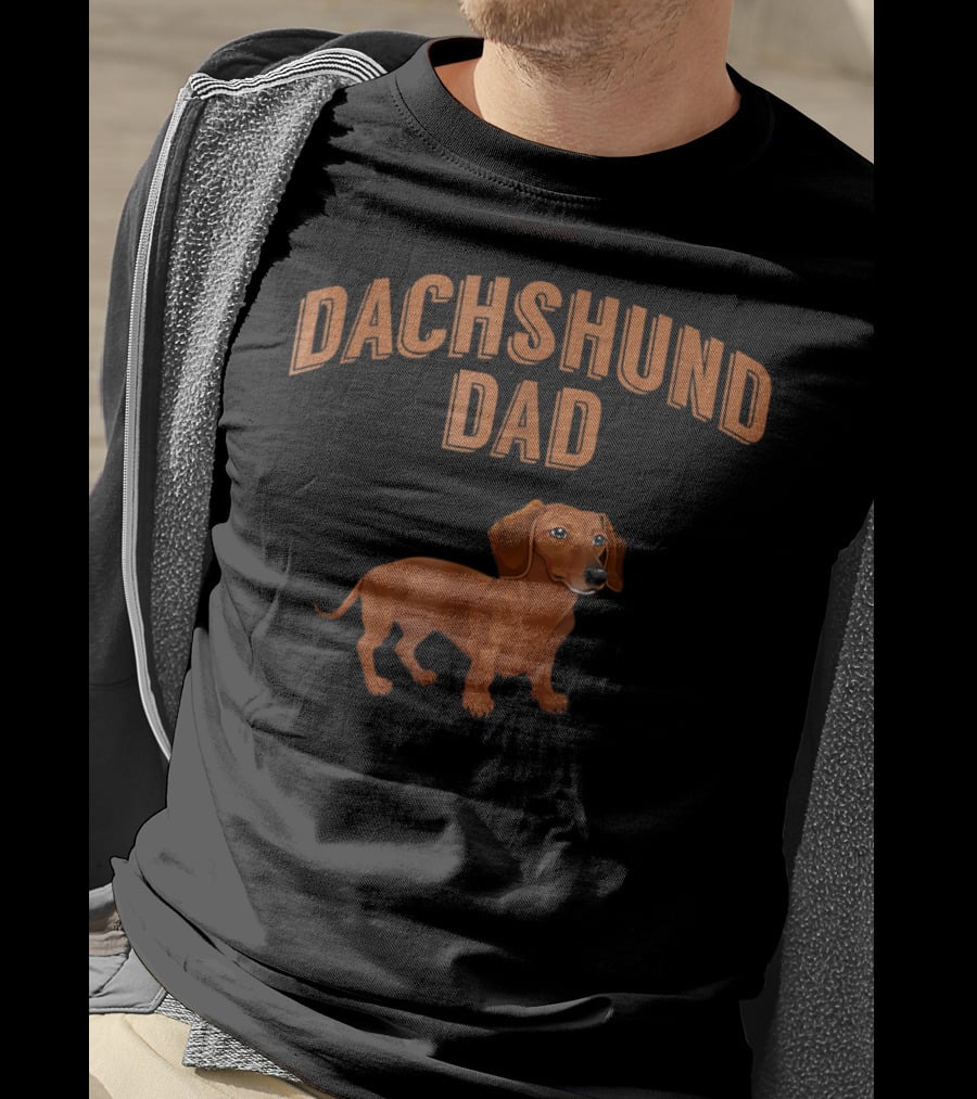 Dachshund Dad Dog Lovers20 Brown Sausage Dog T-Shirt