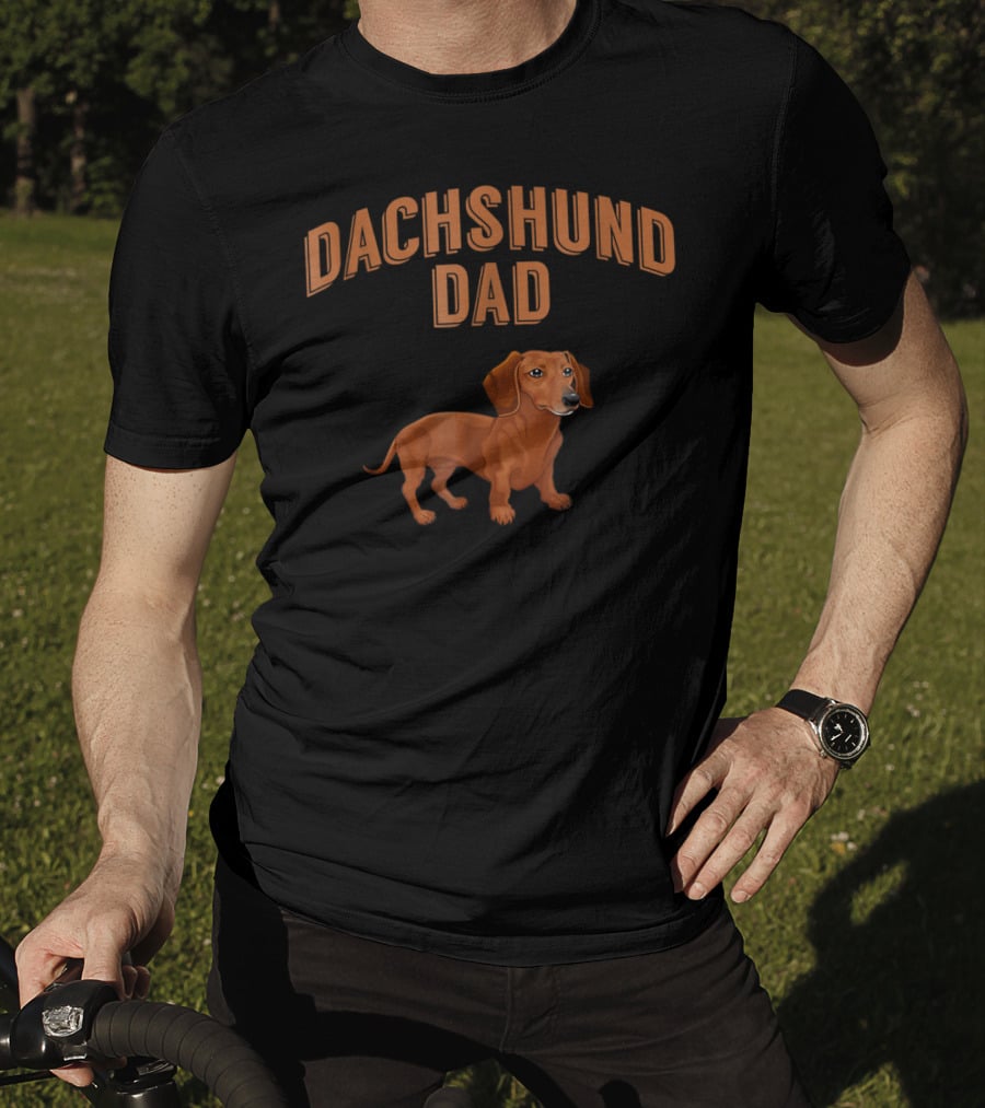 Dachshund Dad Dog Lovers20 Brown Sausage Dog T-Shirt