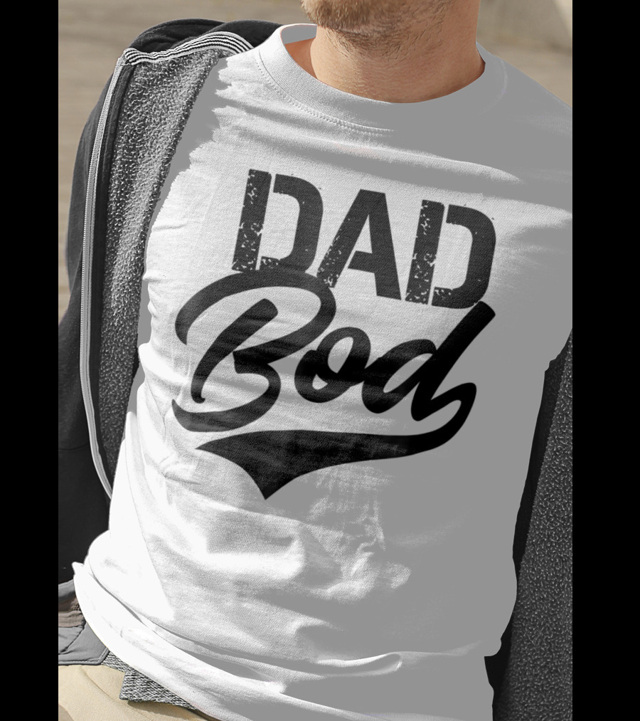 Dad Bod Classic Retro Swoosh Font T-Shirt