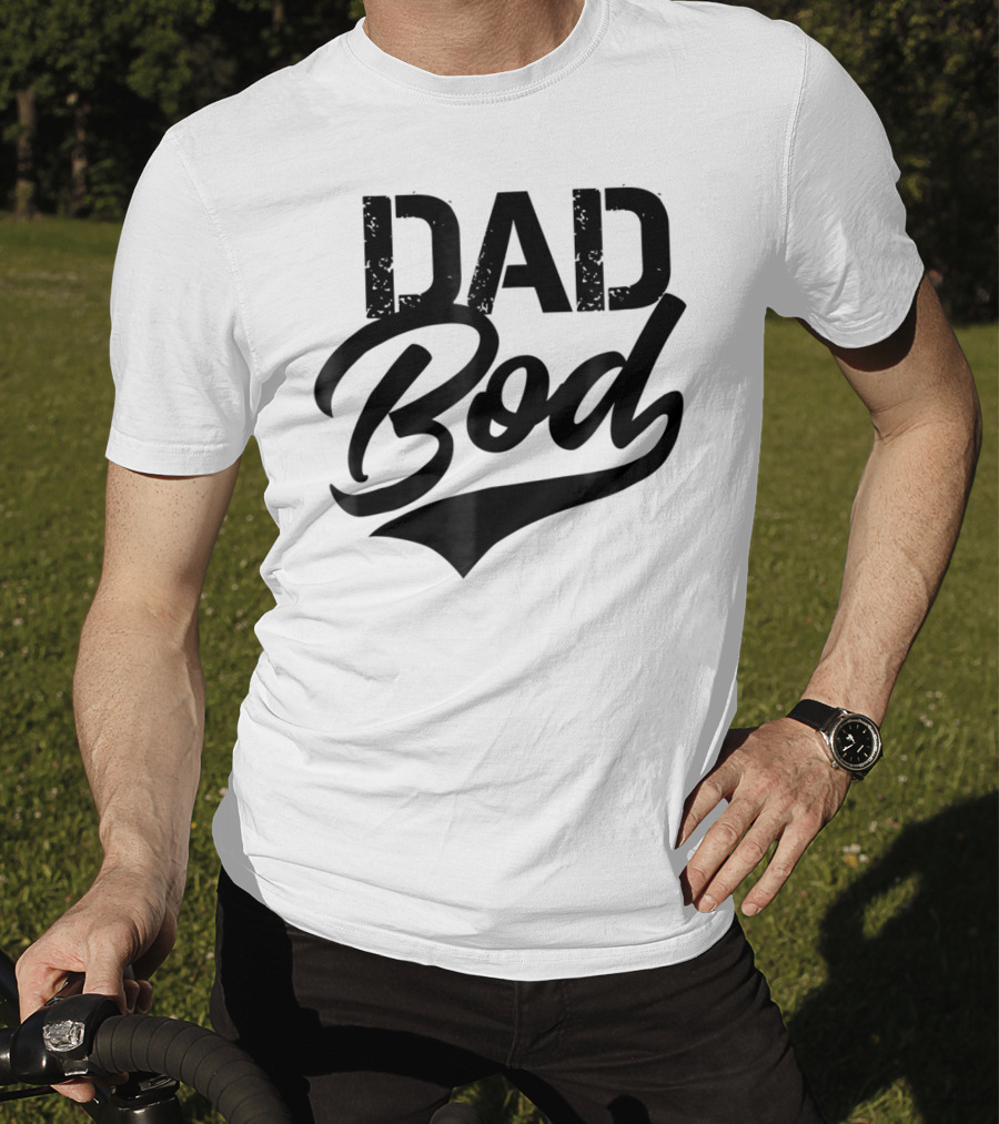 Dad Bod Classic Retro Swoosh Font T-Shirt