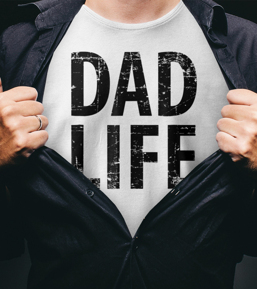 Dad Life Distressed Vintage Dark T-Shirt