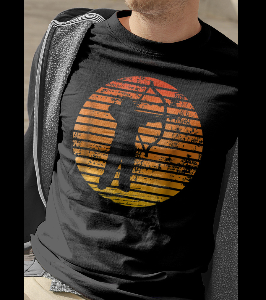 Bowman With Bow And Arrow In Sunset T-Shirt