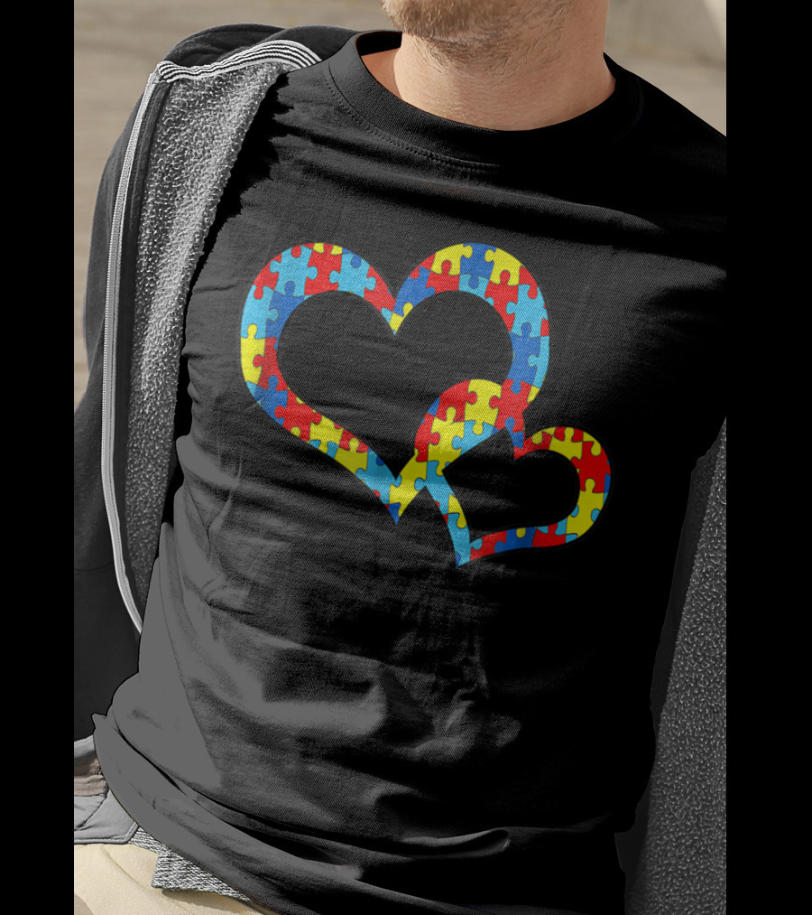 Autism Awareness Puzzle Heart Family Connection T-Shirt