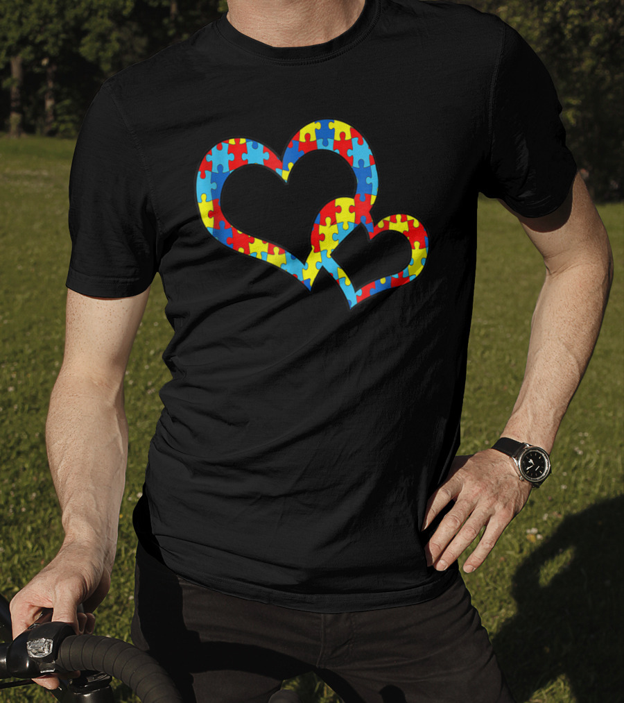 Autism Awareness Puzzle Heart Family Connection T-Shirt