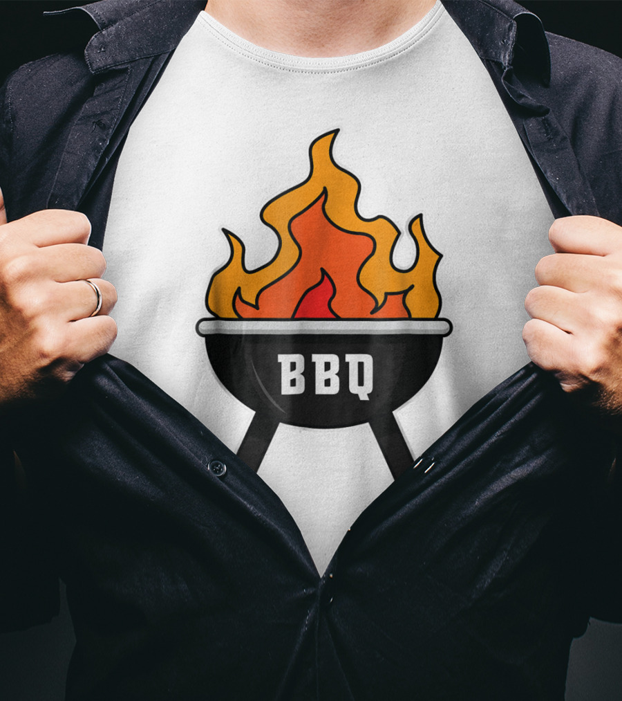 BBQ Pit Master Hot Flames Grilling Barbecue T-Shirt