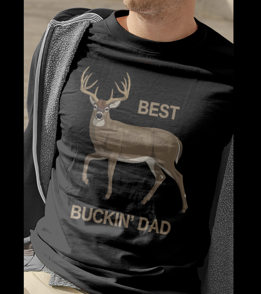 Best Buckin' Dad Whitetail Deer Hunting T-Shirt