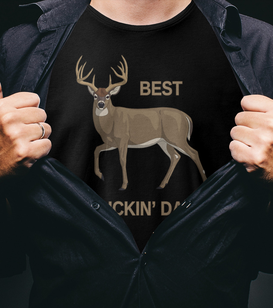 Best Buckin' Dad Whitetail Deer Hunting T-Shirt