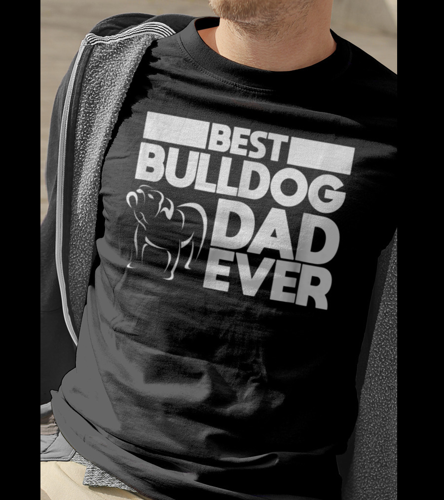 Best Bulldog Dad Ever Boys Frances American24 T-Shirt