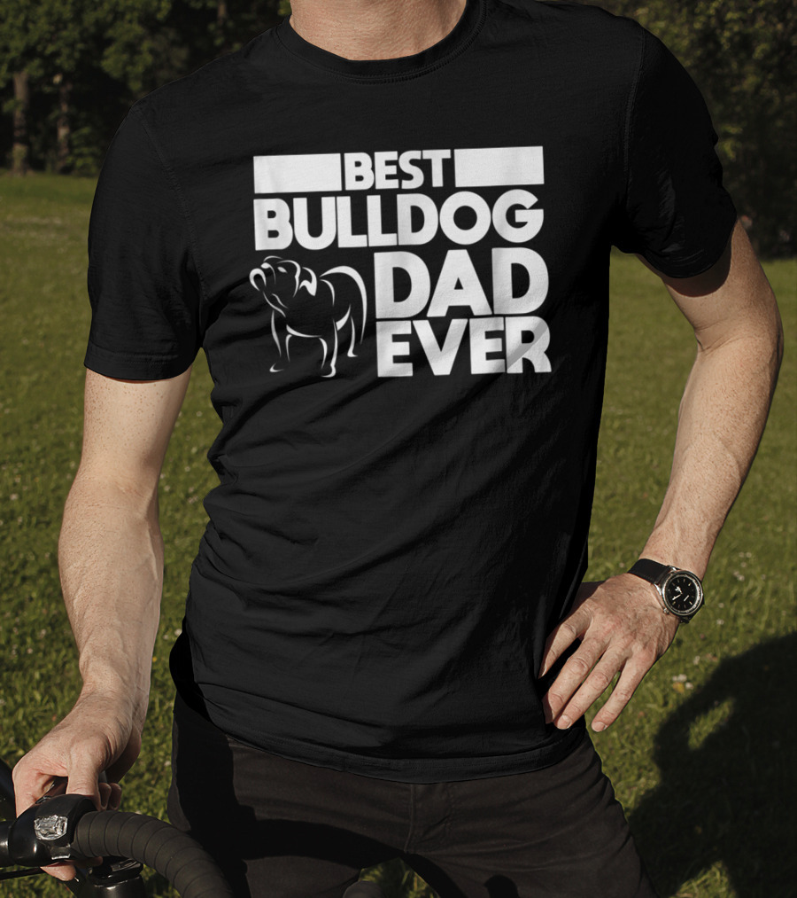 Best Bulldog Dad Ever Boys Frances American24 T-Shirt