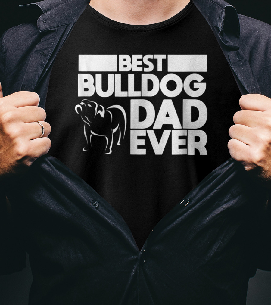 Best Bulldog Dad Ever Boys Frances American24 T-Shirt