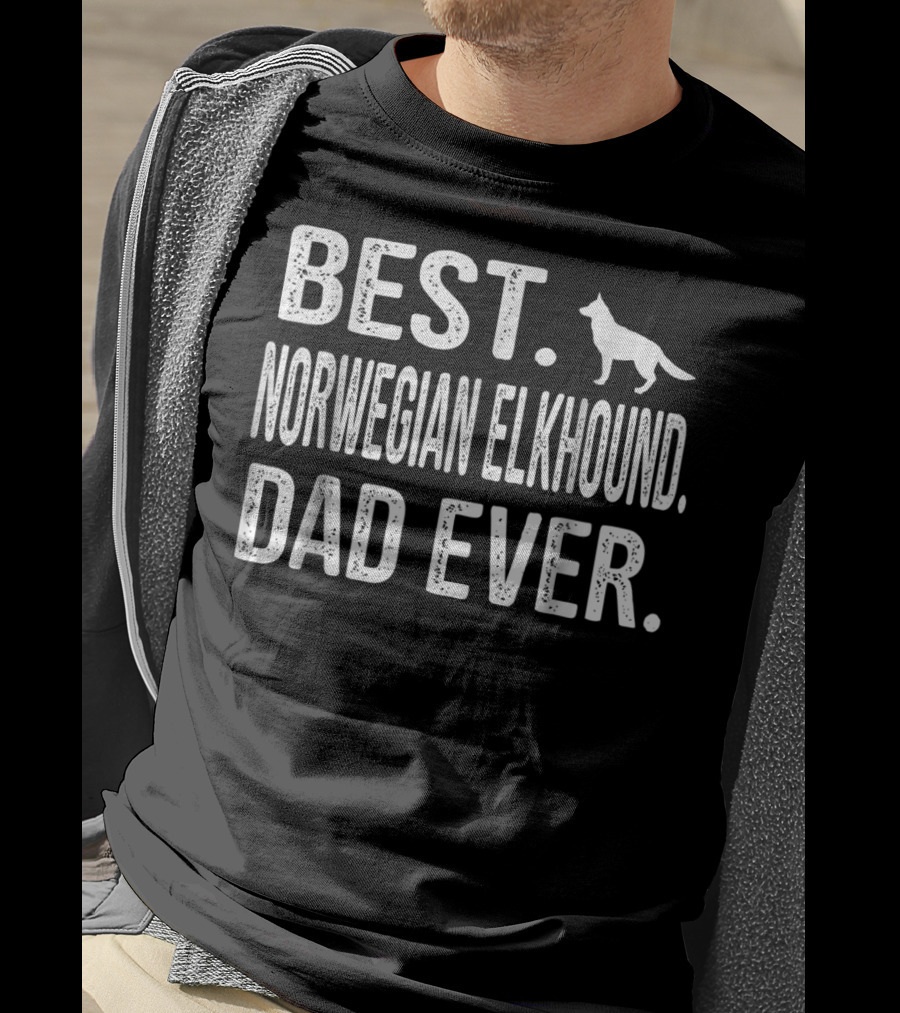 Best Norwegian Elkhound Dad Ever T-Shirt