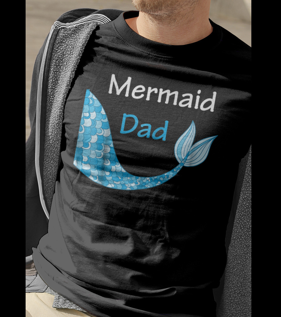 Mermaid Dad Birthday Mermaid T-Shirt