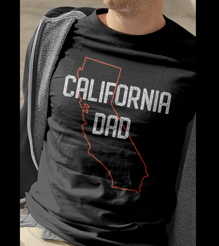 California Dad Map Outline T-Shirt