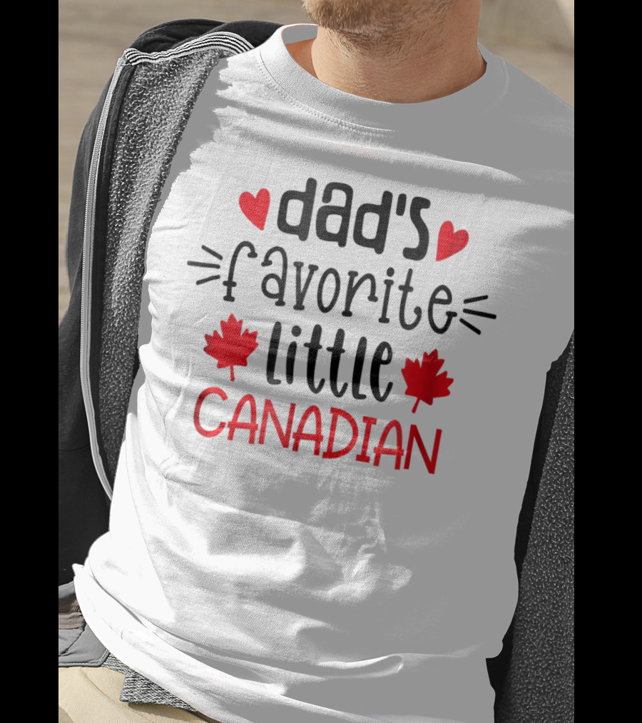 Dad's Favorite Little Canadian Boys Kids Canada Day T-Shirt