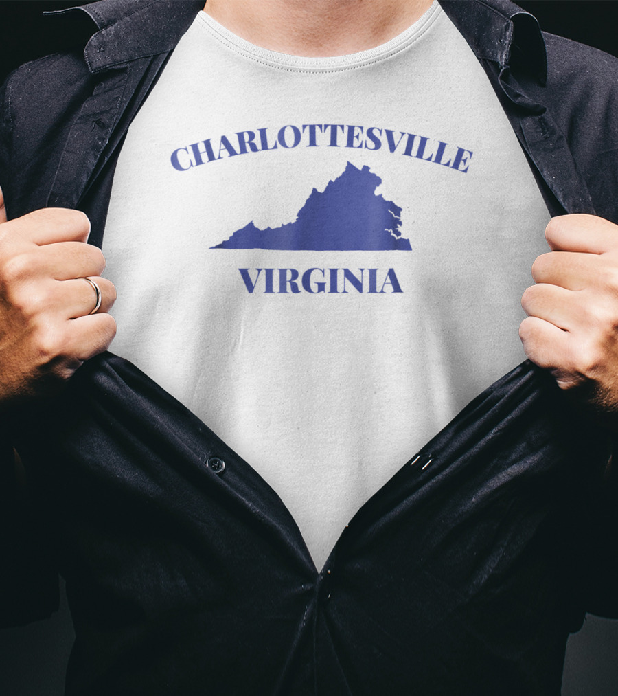 Charlottesville Virginia State Map Parent University USA87 T-Shirt