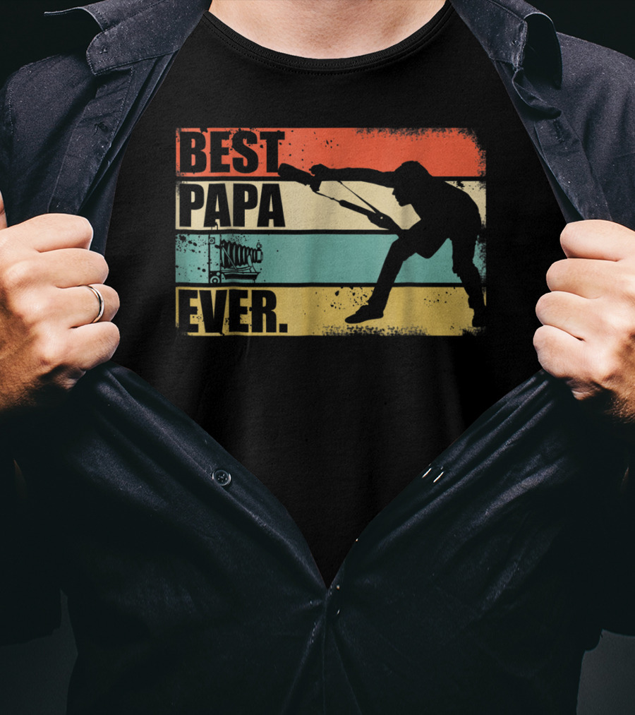 Best Papa Ever Retro Photographer T-Shirt
