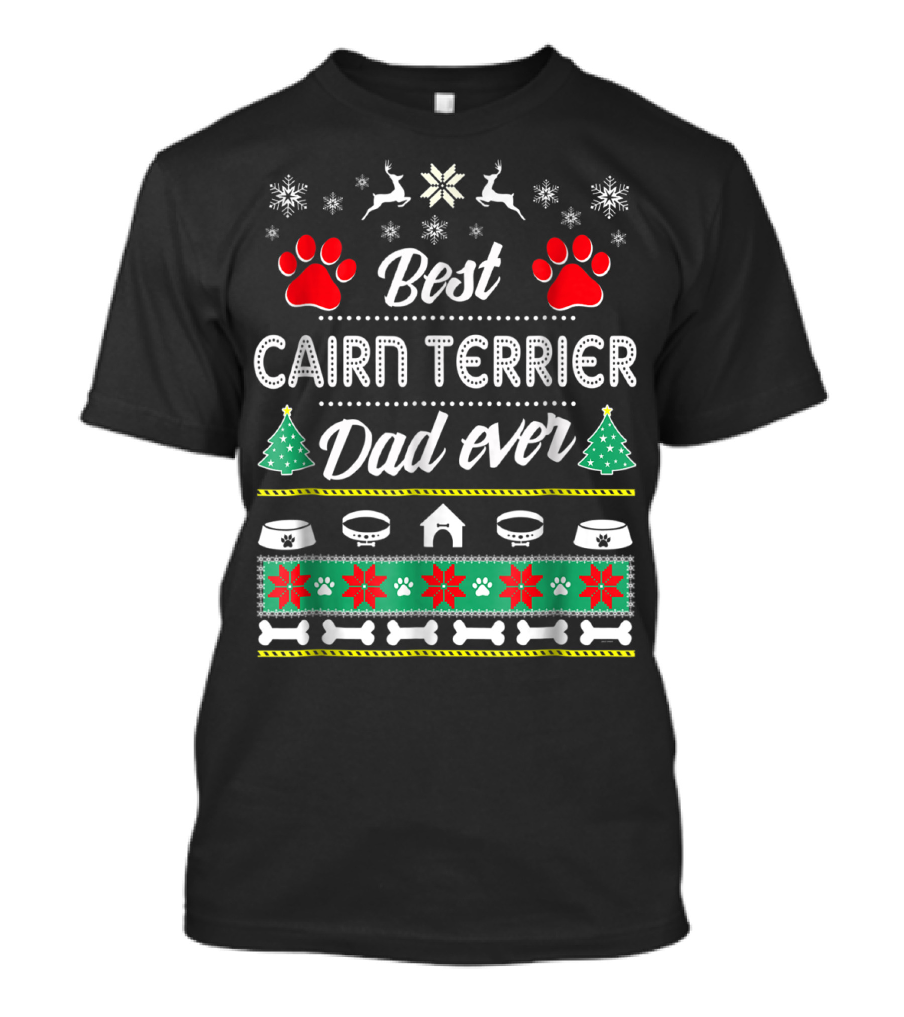 Best Cairn Terrier Dad Ever Holiday T-Shirt