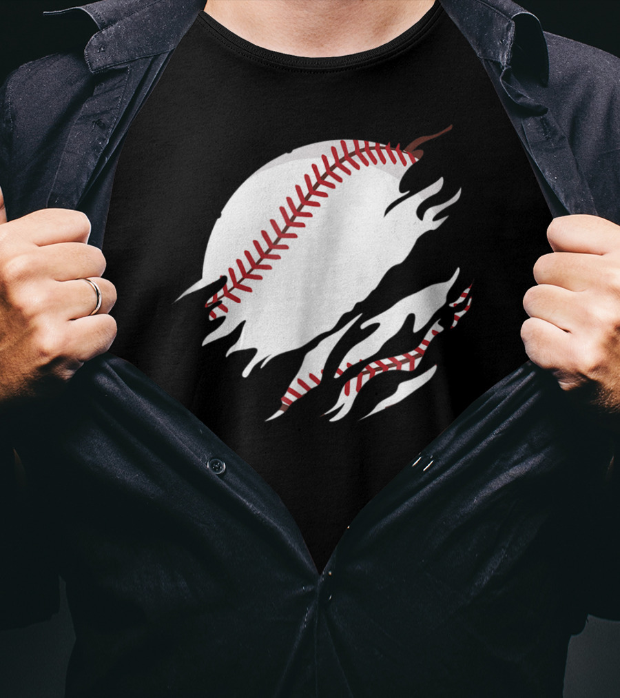 Baseball In Me Basketball Inside Me TSh36 Baseball Tears T-Shirt