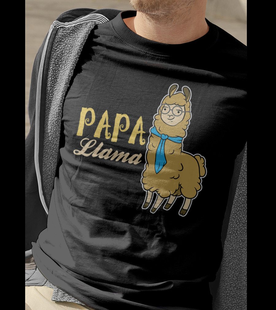 Papa Llama Cool Funny Dad Lover T-Shirt