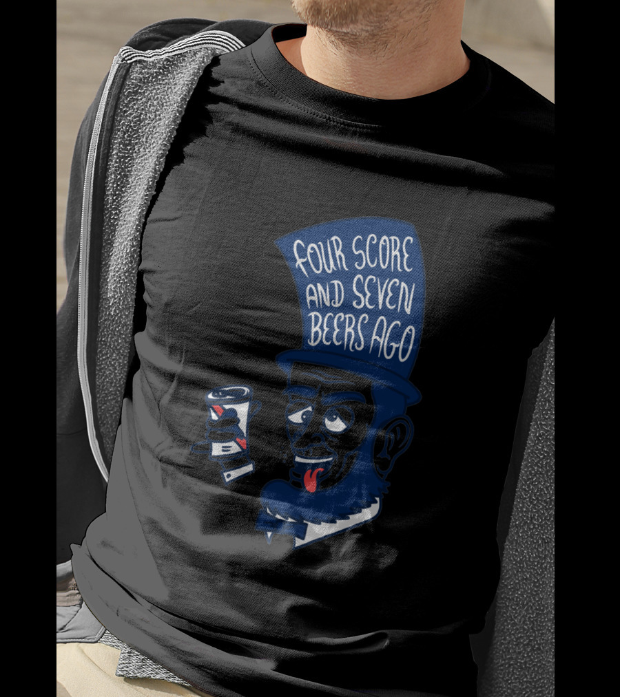 Four Score And Seven Beers Ago Abe Drincoln T-Shirt