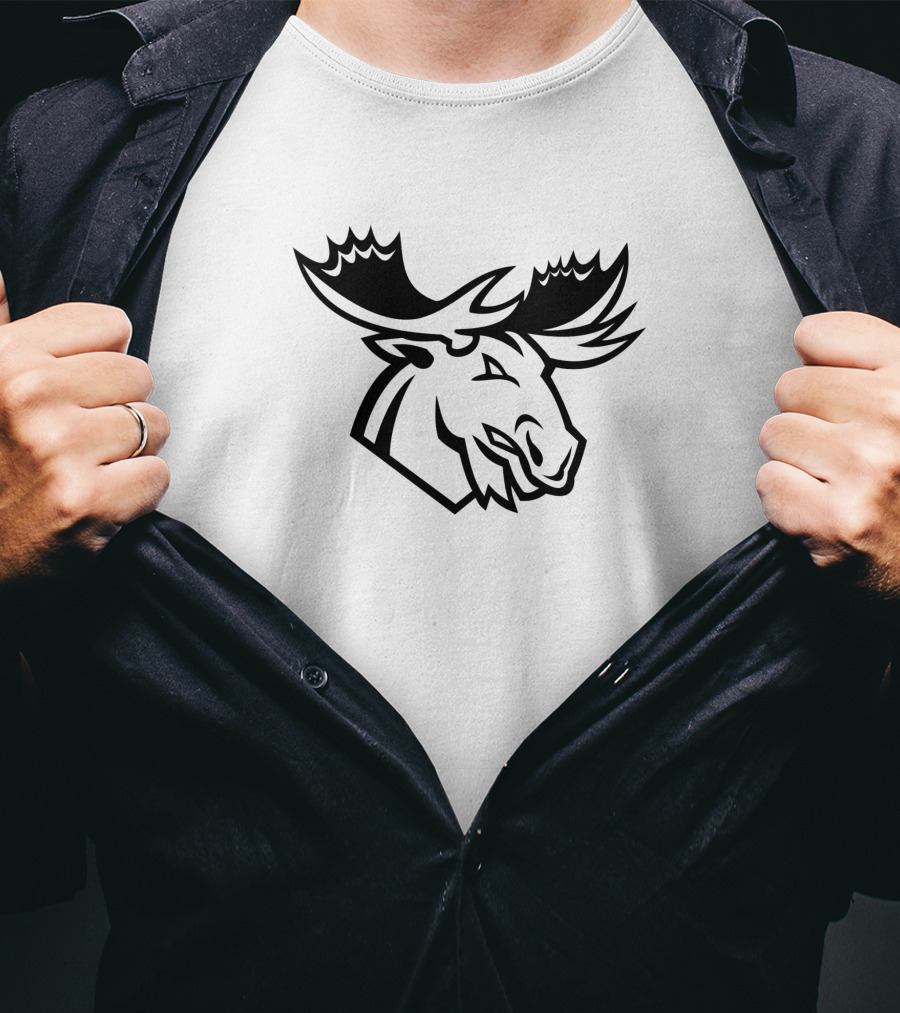 Angry Moose Mascot Looking To Side T-Shirt