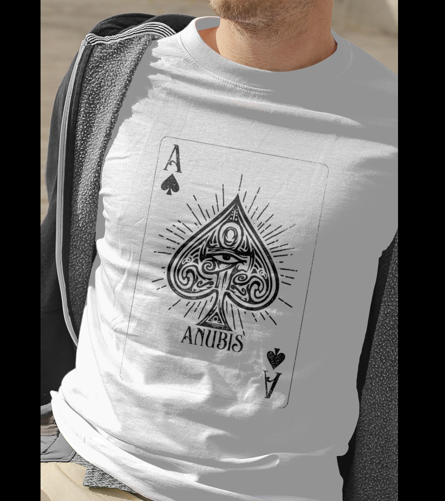 Anubis Ace Spade Card Eye Of Horus 1242521 T-Shirt