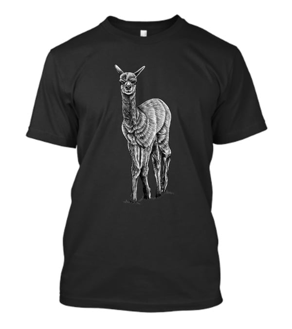 Baby Alpaca Ink Illustration 963585 Detailed T-Shirt