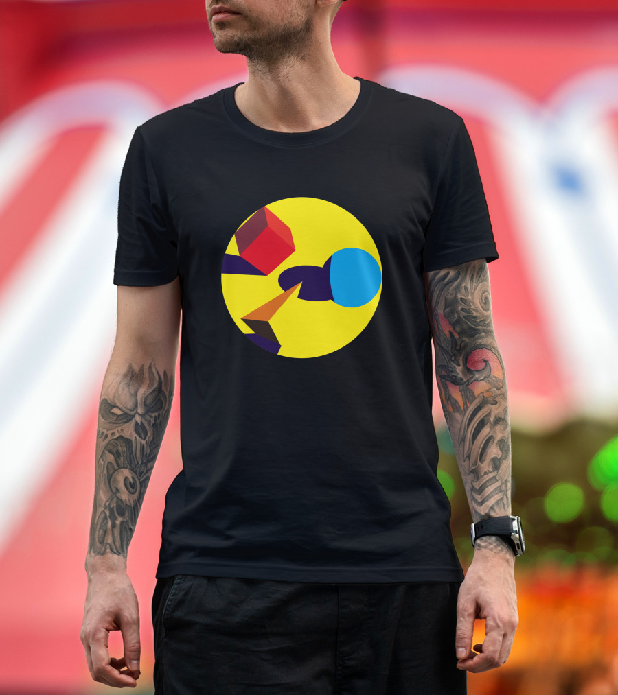 Bauhausian Forms Abstract Geometry 704928 Yellow Circle T-Shirt